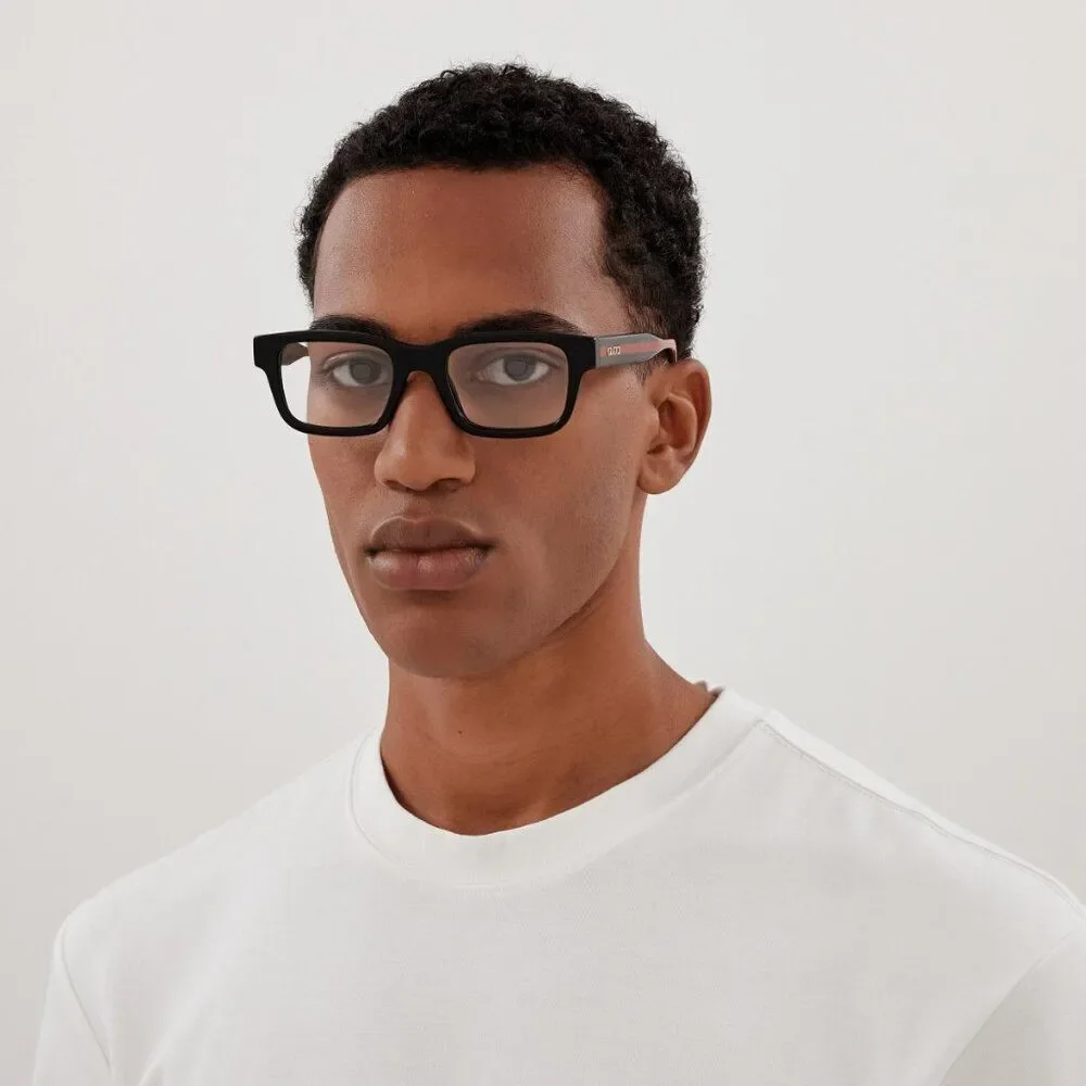 Gucci Women Eyeglasses Black Green Square GG1865O 001 NEW AUTHENTIC